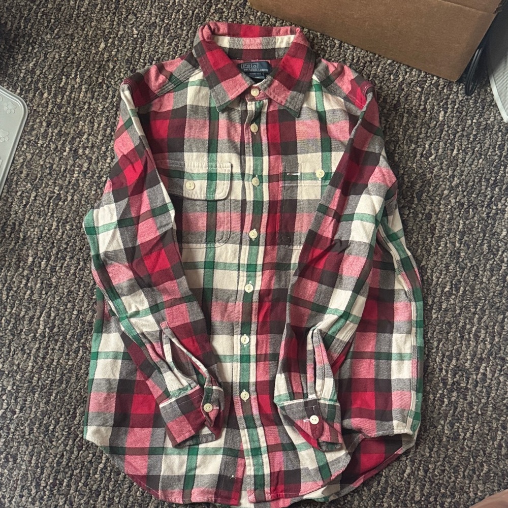 Boys Polo Plaid shirt